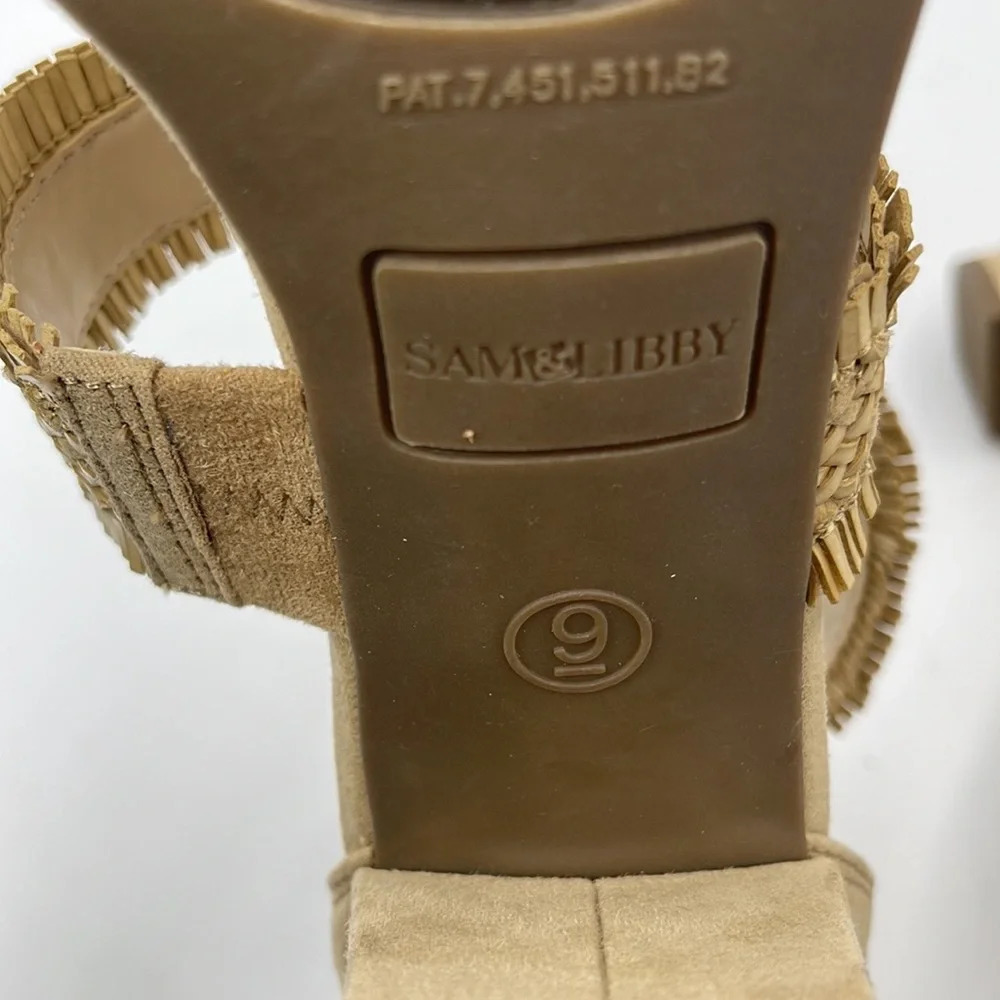 Sam & Libby Strappy Raffia Block Heel - Picture 6 of 8